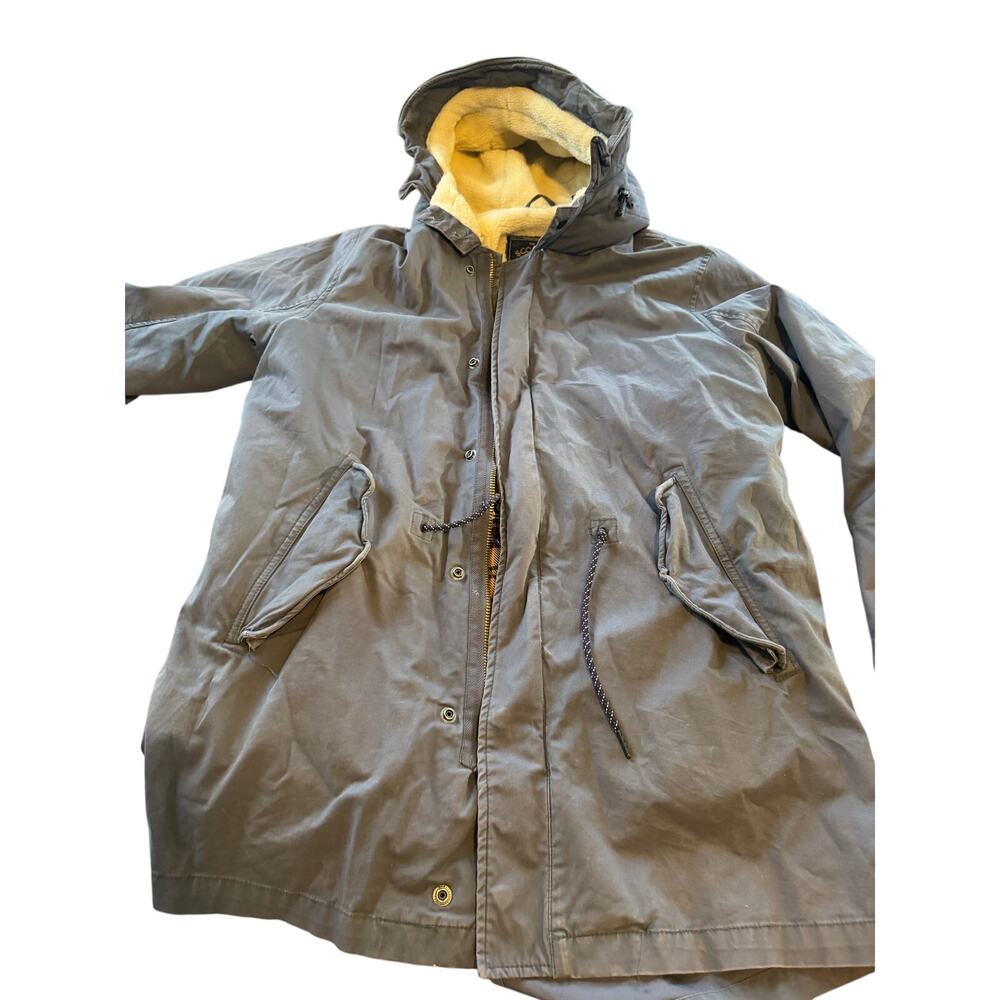 Scotch & Soda Teddy Lined Men's Parka Large Winter Fishtail Camping Field Jacket - Picture 9 of 16